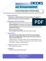 New Product Announcement: Diodes, Inc. Announces Surface Mount 1.0W Zener Diode