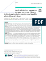 Enterobius Vermicularis Infection: Prevalence and Risk Factors Among Preschool Children in Kindergarten in The Capital Area, Republic of The Marshall Islands