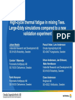 High-Cycle Thermal Fatigue in Mixing Tees. Large-Eddy Simulations Compared To A New Validation Experiment