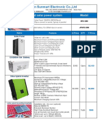 10kw On Off Grid Hybrid Solar System Quotation List