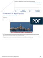 Kick Penetration For Stripping Operation - Drilling Formulas and Drilling Calculations