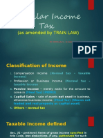 Regular Income Tax: (As Amended by TRAIN LAW)