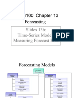 MGS3100 Chapter 13 Forecasting: Slides 13b: Time-Series Models Measuring Forecast Error