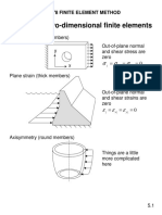 Chapter 5. Two-Dimensional Finite Elements: Plane Stress (Thin Members) Out-Of-Plane Normal and Shear Stress Are Zero X y