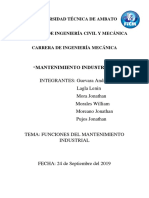 Funciones Del Mantenimiento Industrial