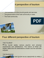 Four Different Perspective of Tourism