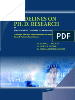 Guidelines On Ph.D. Research