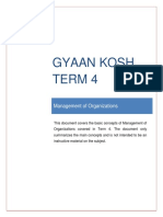 Gyaan Kosh Term 4: Management of Organizations