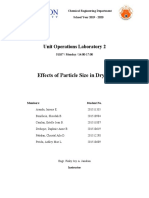 Effects of Particle Size On Drying