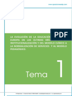 Tena 1. La Evolución de La Educación Especial en Europa en Las Últimas Décadas...