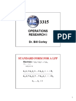 Operations Research I: Dr. Bill Corley