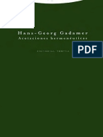 Gadamer, Hans-Georg - Acotaciones Hermenéuticas PDF