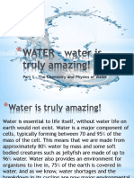 Some Chemistry and Physics of Water