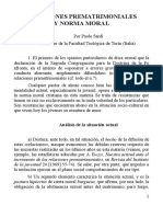 Relaciones Prematrimoniales y Norma Moral