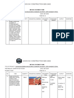 Union Six Construction Sdn. BHD.: Method Statement Form