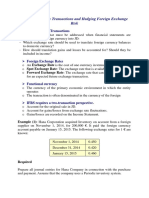 Foreign Currency Transactions and Hedging Foreign Exchange Risk