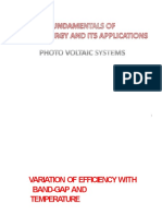 Photovoltaic Systems-Variation of Efficiency With Band-Gap and Temperature