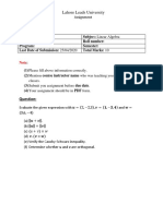 Assignment (Linear Algebra)