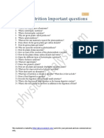 Class 10 Nutrition Important Questions: This Material Is Created by and Is For Your Personal and Non-Commercial Use Only