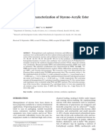 Synthesis and Characterization of Styrene-Acrylic Ester Copolymers