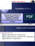 Lecture 6 - Variables in C++