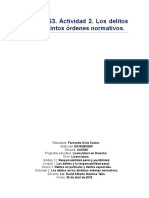 M12. U1. S3. Actividad 2. Los Delitos en Los Distintos Órdenes Normativos