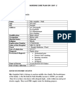 Nursing Care Plan On Day - 1: Identification Data