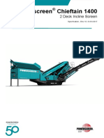 Powerscreen Chieftain 1400: 2 Deck Incline Screen