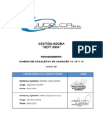 Procedimiento - Cambio de Canaletas en Almacén 19, 20, 21