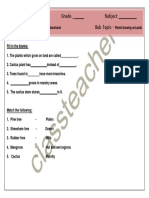 Plants Worksheet