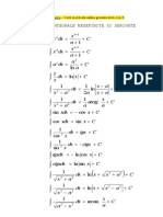 MATE - Tabele Integrale Si Derivate