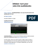 AudioBookMaker: Turn Your Favorite Books Into Audiobooks For Free!