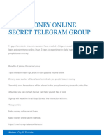 Telegram Secret Group Make Money Online PDF