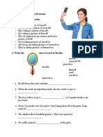 Reflexive Pronouns 1. Read The Sentences Below