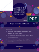 Managing The Quality of Consulting Engagement