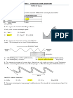 Level Past Paper Questions - Physics O: TOPIC-11 Waves PAPER-1 Multiple Choice