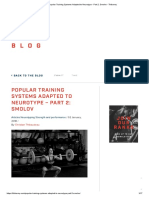 Popular Training Systems Adapted To Neurotype - Part 2 - Smolov - Thibarmy PDF