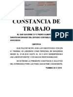 Constancia de Trabajo