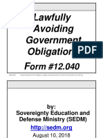 Lawfully Avoiding Government Obligations F