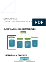 TEMA 4. Clasificación de Los Materiales