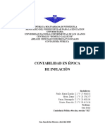 Trabajo. Contabilidad en Época de Inflación