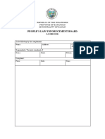 People'S Law Enforecement Board: Logbook