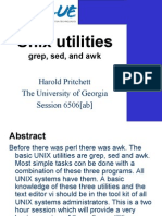 Unix Utilities: Grep, Sed, and Awk