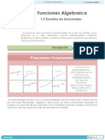 1.3 Funciones Algebraicas. Dominio de Irracionales