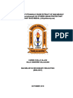 Bioefficacy of Ethanolic Rude Extract of Makabuhay Plant