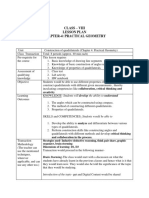 Class - Viii Lesson Plan Chapter-4: Practical Geometry: Creativity