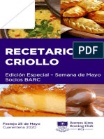 Recetario Criollo BARC - Edicion Especial Mayo 2020