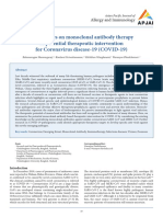 Perspectives On Monoclonal Antibody Therapy As Potential Therapeutic Intervention For Coronavirus Disease-19 (COVID-19)