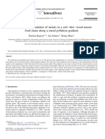 Transfer and Accumulation of Metals in A Soiledietewood Mouse Food Chain Along A Metal Pollution Gradient