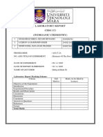 Laboratory Report CHM 153 (Inorganic Chemistry)